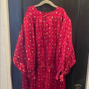 100% Silk Vintage Midi Dress